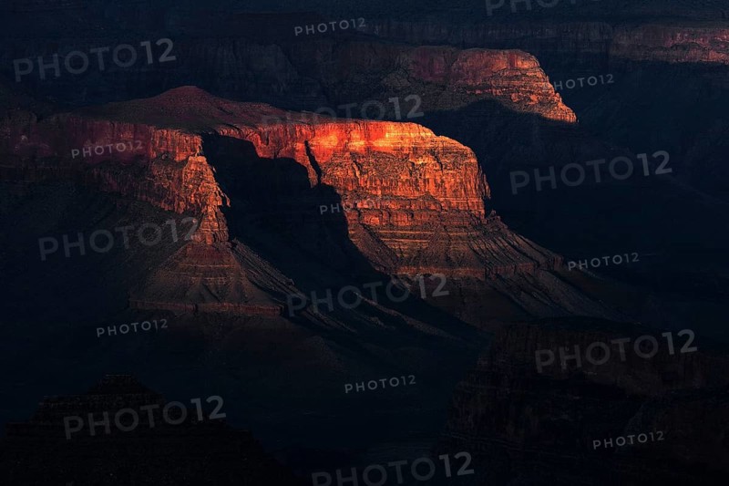 Rock formations in the evening light
