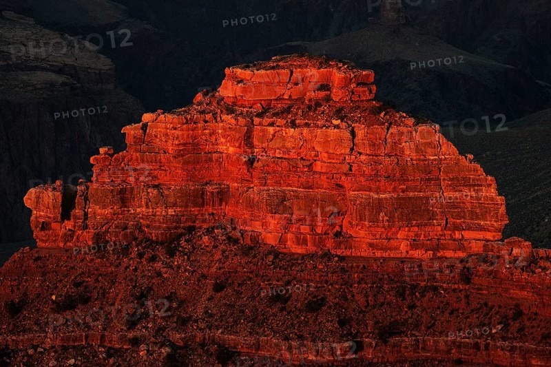 Rock formations in the evening light