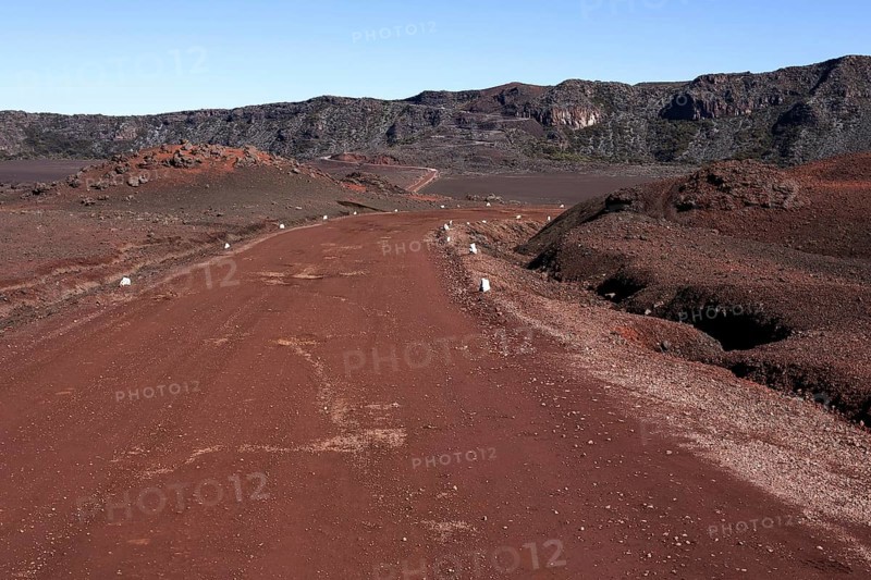 Road through volcanic landscape