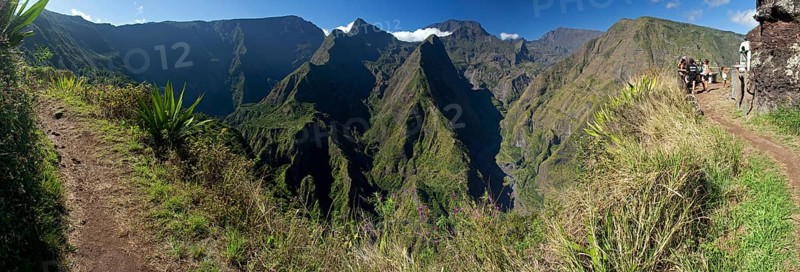 Hiking and cirque Mafate with Piton Cabris and Canyon of the Riviere des Galets