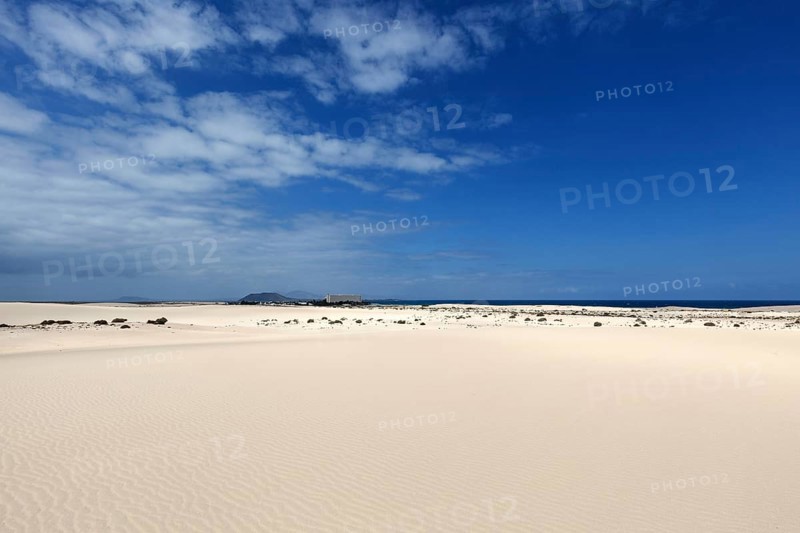 White sand dunes in the wandering dunes of El Jable
