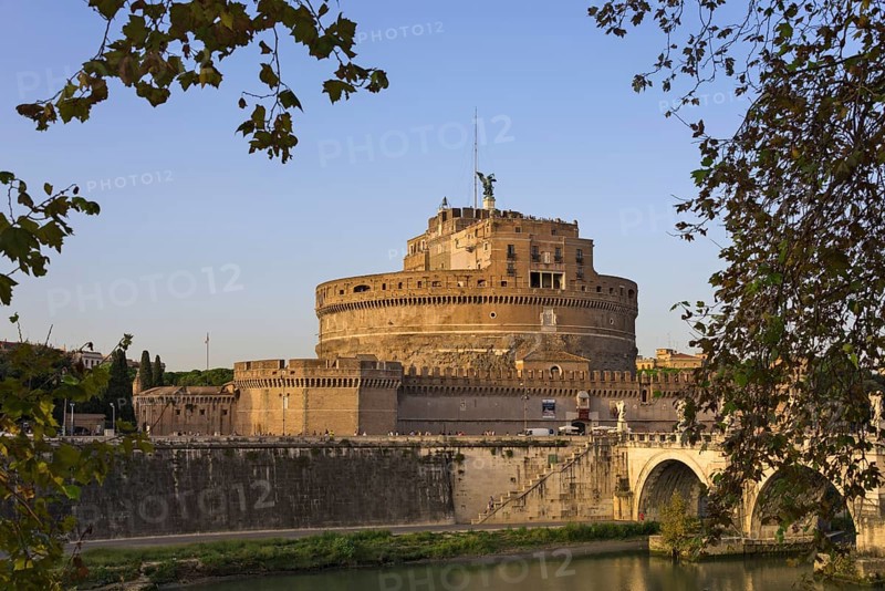 Castel Sant'Angelo and Ponte Sant'Angelo over the Tiber river