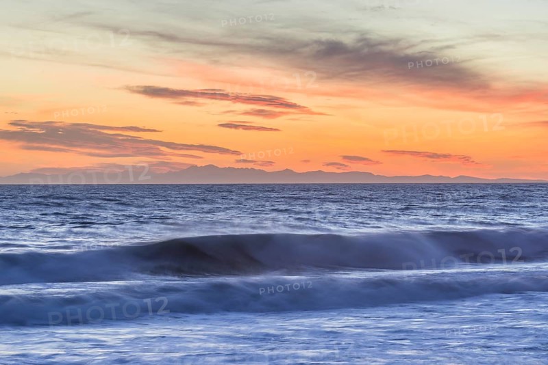 Sunset over the sea