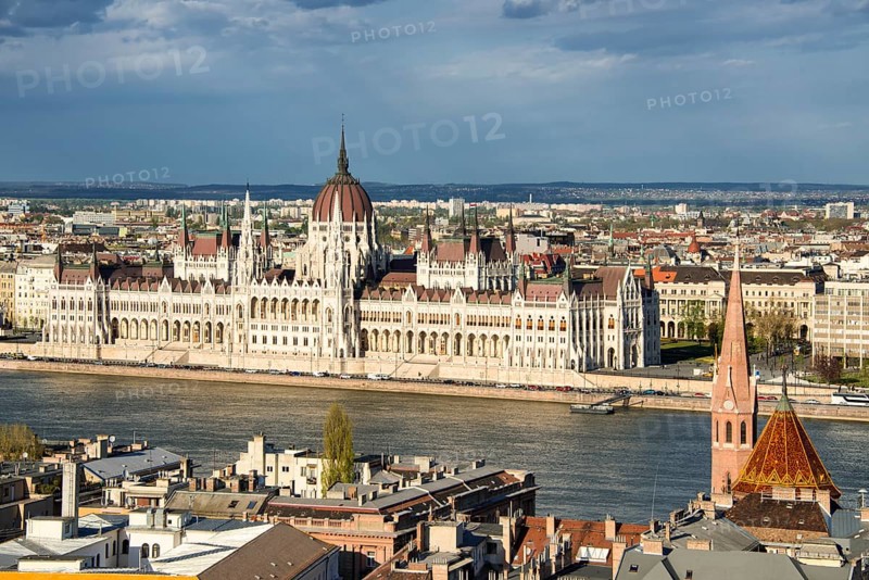 Hungarian Parliament Building and River Danube