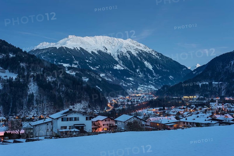 Montafon main valley in the evening