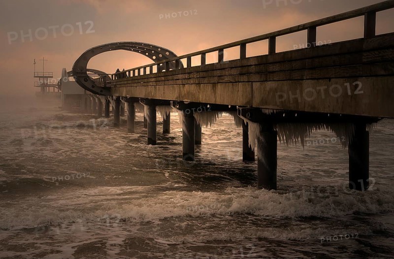 Pier with icicles