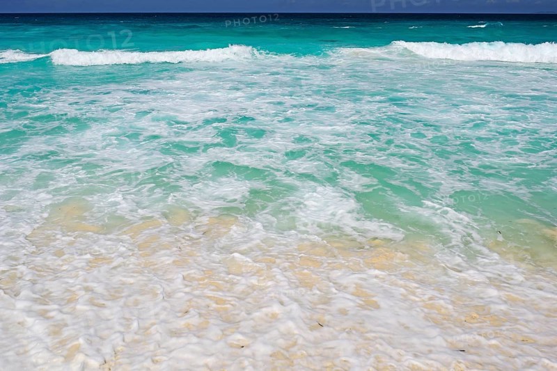 Waves and spray on Grand Anse beach