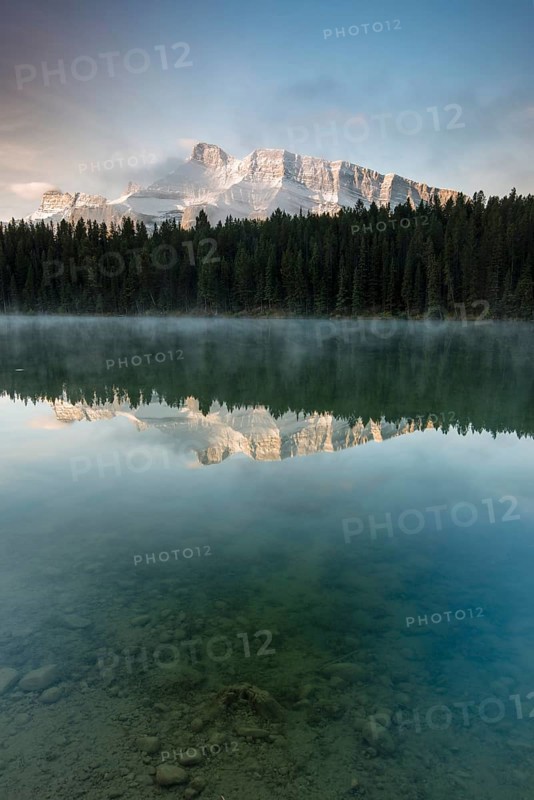 Johnson Lake with Mt Rundle