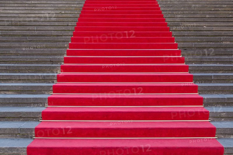 Red carpet on stairs at Konzerthaus Berlin