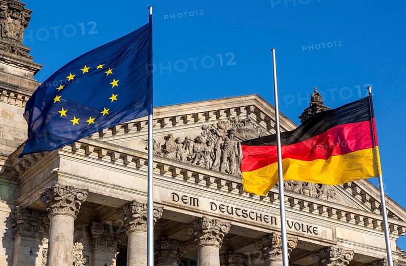 Reichstag with flags