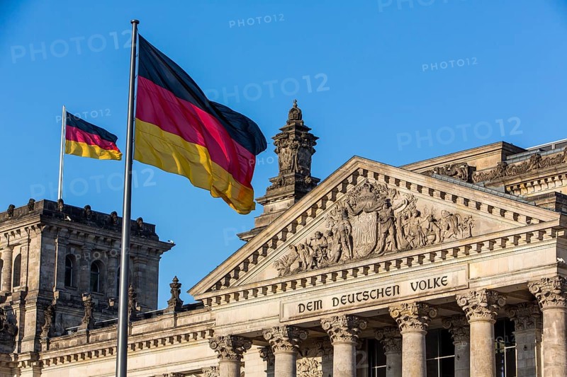 Reichstag with flags