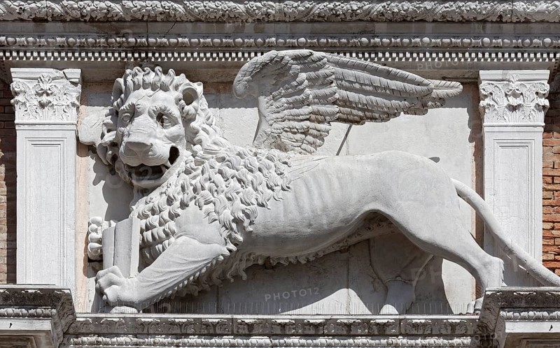 Venetian winged lion at arsenal gateway