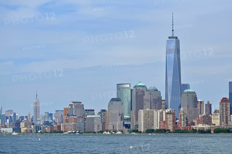 South Manhattan with newly completed Freedom Tower and Empire State Building