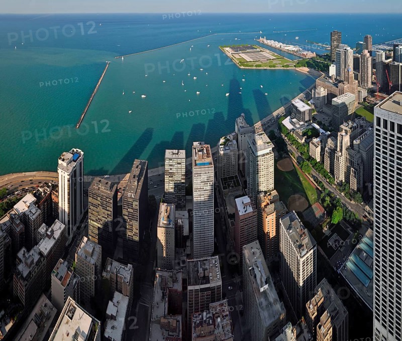 Lake Michigan and skyscrapers