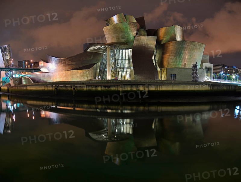 Guggenheim Museum at night