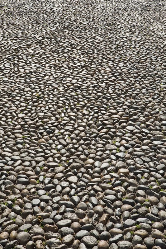 Stone paved road