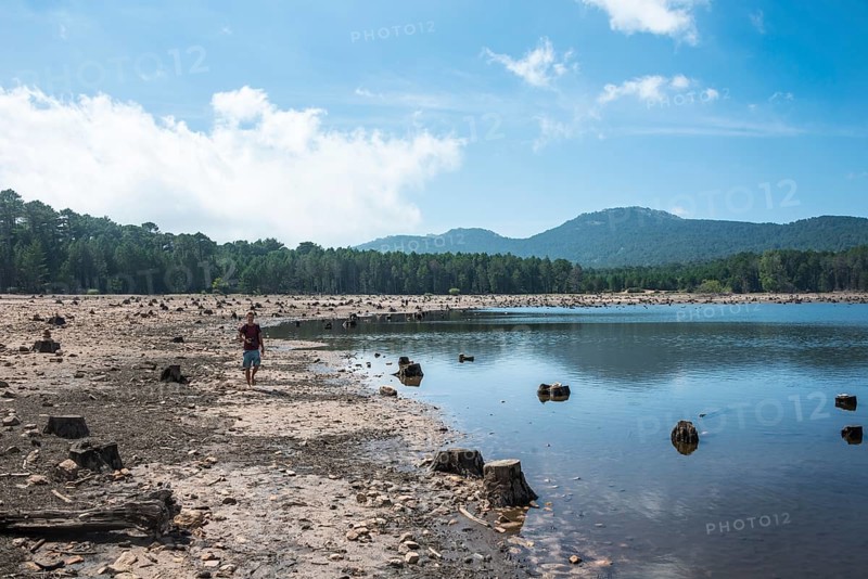 Dry reservoir lake of Ospedale