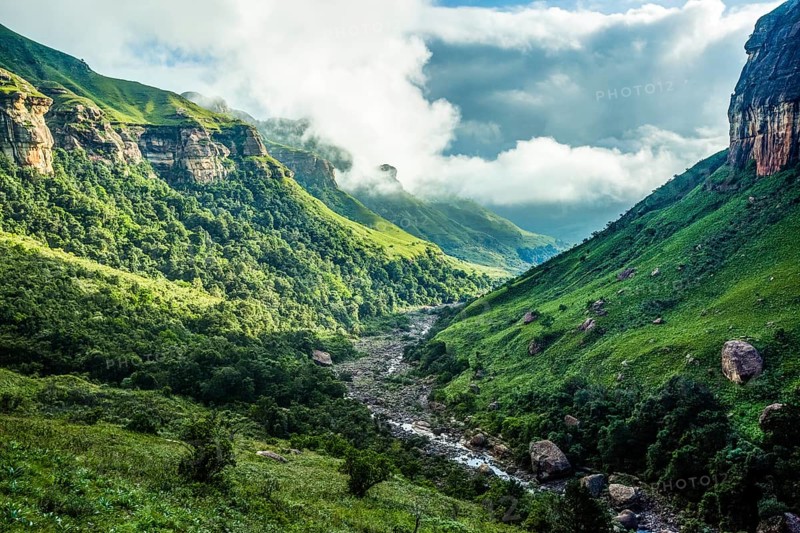 Green scenery along Tugela river