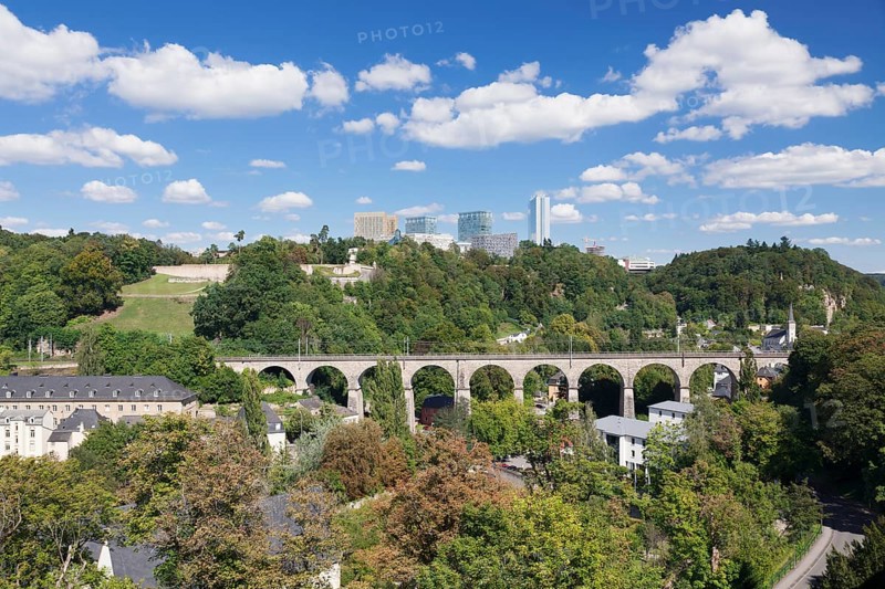 View from the Casemates du buck at Aqueduct and Kirchberg plateau