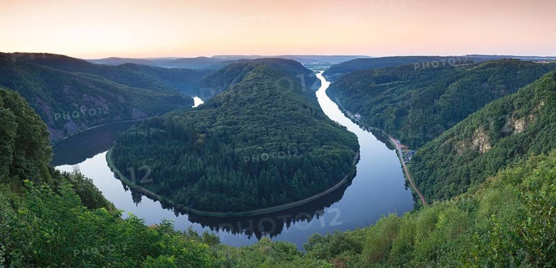 Saarschleife river Saar bend from Cloef lookout