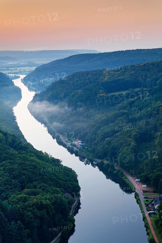 Saarschleife river Saar bend from Cloef lookout