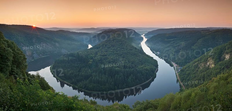 Saarschleife river Saar bend from Cloef lookout