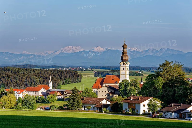Townscape with Parish church of the Assumption