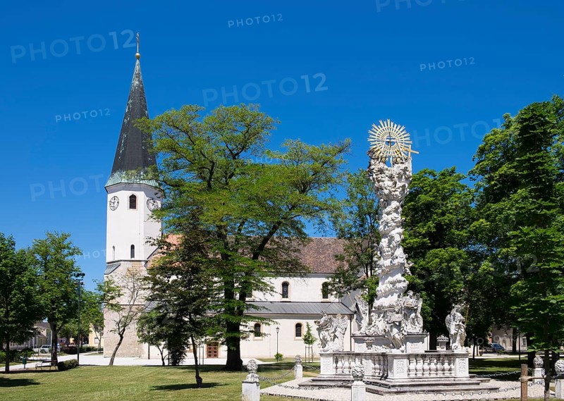 Parish Church of St. Vitus and the Holy Trinity Column on the church square