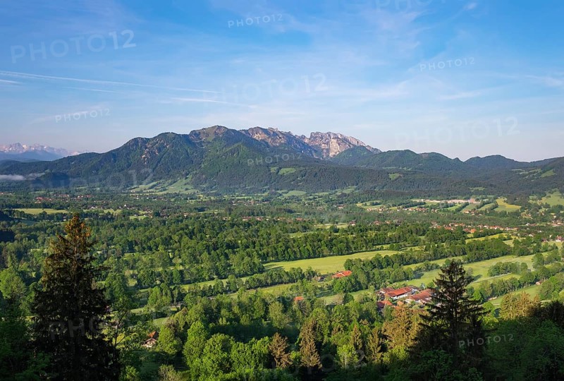 View from the Sonntraten near Gaissach over the Isar valley