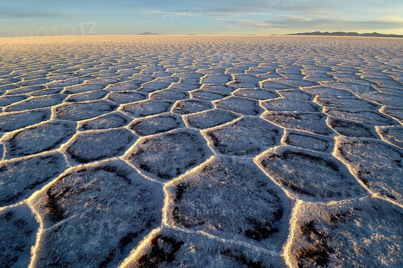 Honeycomb structure on Salar de Uyuni