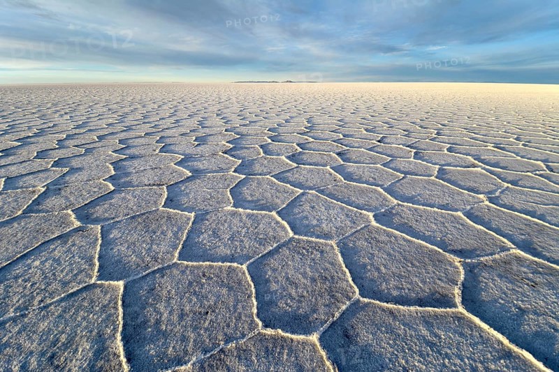 Honeycomb structure on Salar de Uyuni