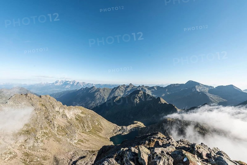 Rocky mountains with clouds