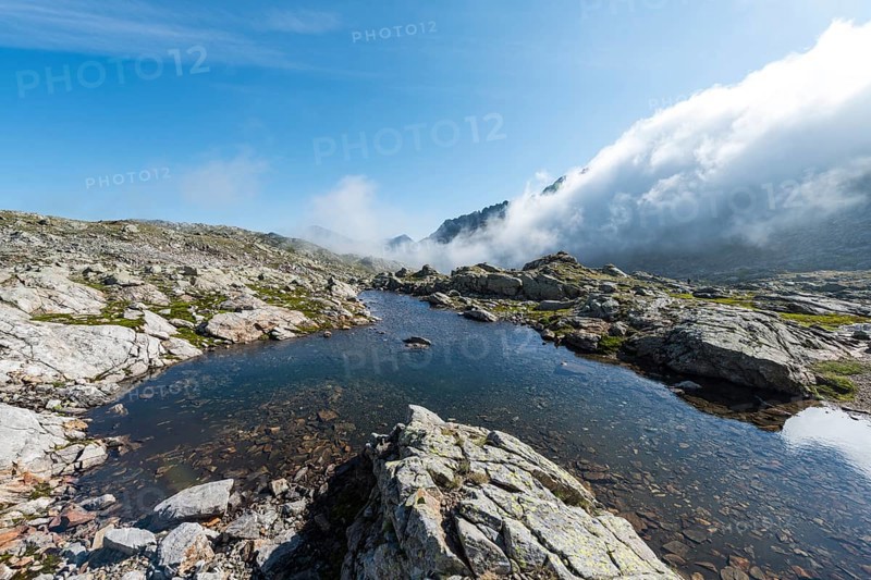 Small mountain lake in Klafferkessel