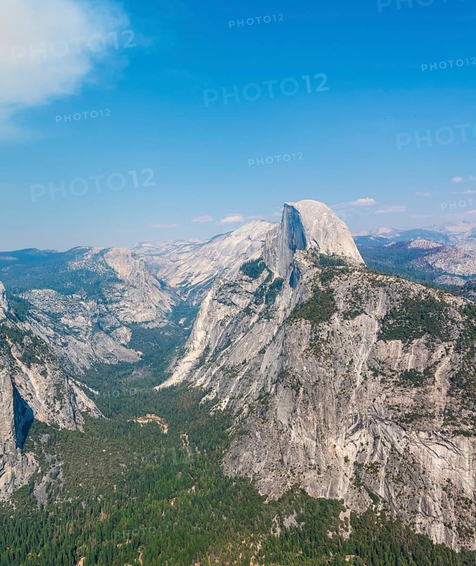 View from Glacier Point to the Yosemite Valley with Half Dome