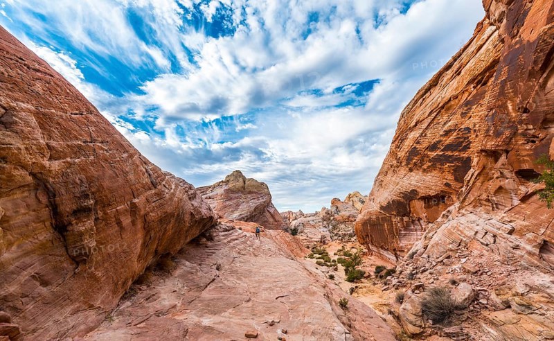 Red orange sandstone rock