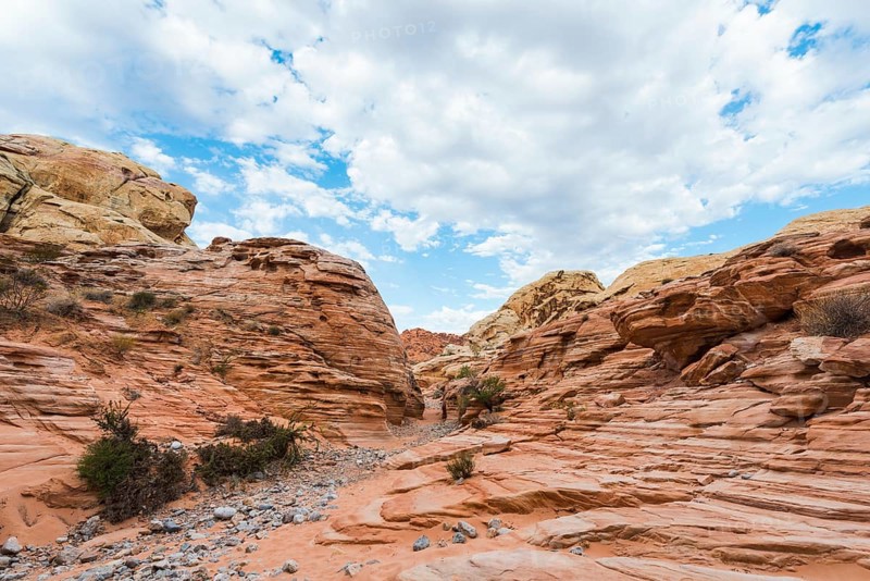 Red orange sandstone rock