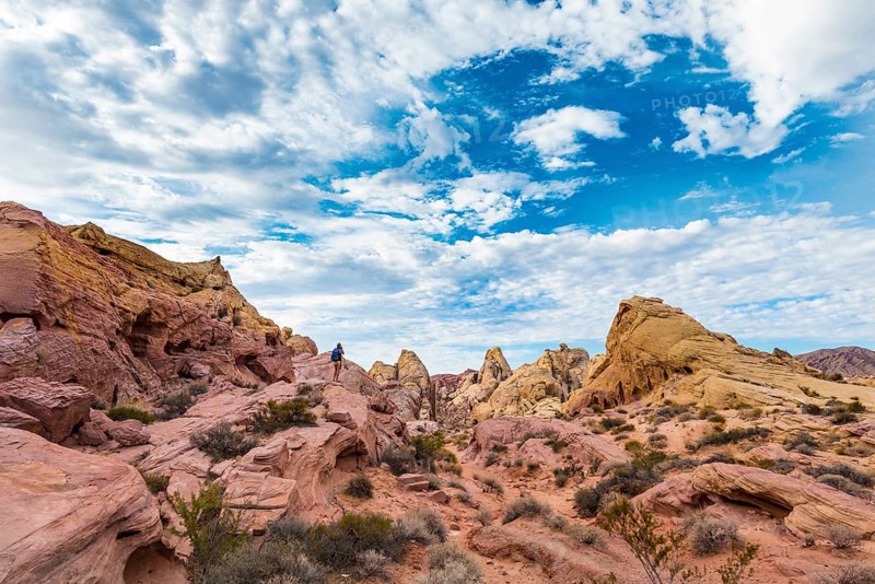 Red orange sandstone rock