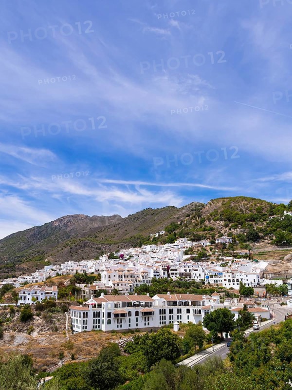 View of white houses in Frigiliana
