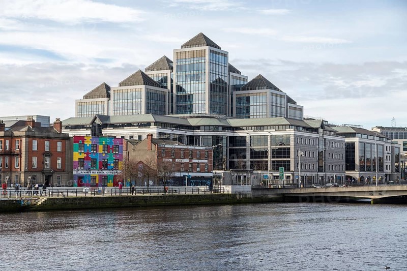 George's Quay Plaza on the Liffey bank