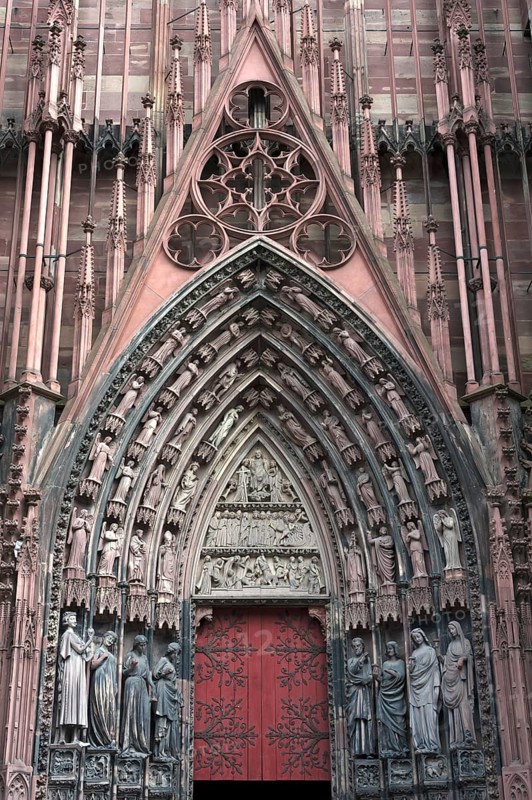 Northern portal of the western facade of Strasbourg Cathedral