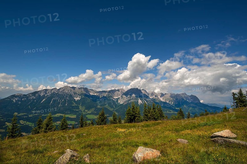 View from Brandstadl towards Wilder Kaiser