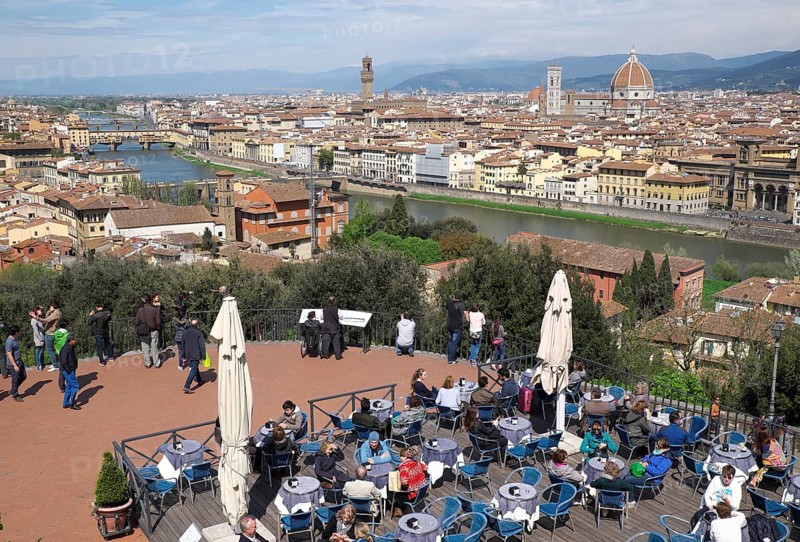 Cityscape of Florence with the Duomo and Arno from Piazzale Michelangelo