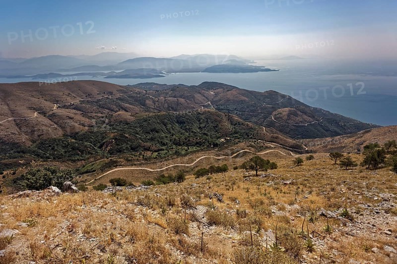 View of the island from the Mount Pantokrator