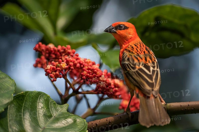 Red Fody (Foudia madagascariensis)