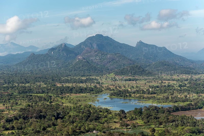 Landscape seen from top of Sigiriya Rock Fortress