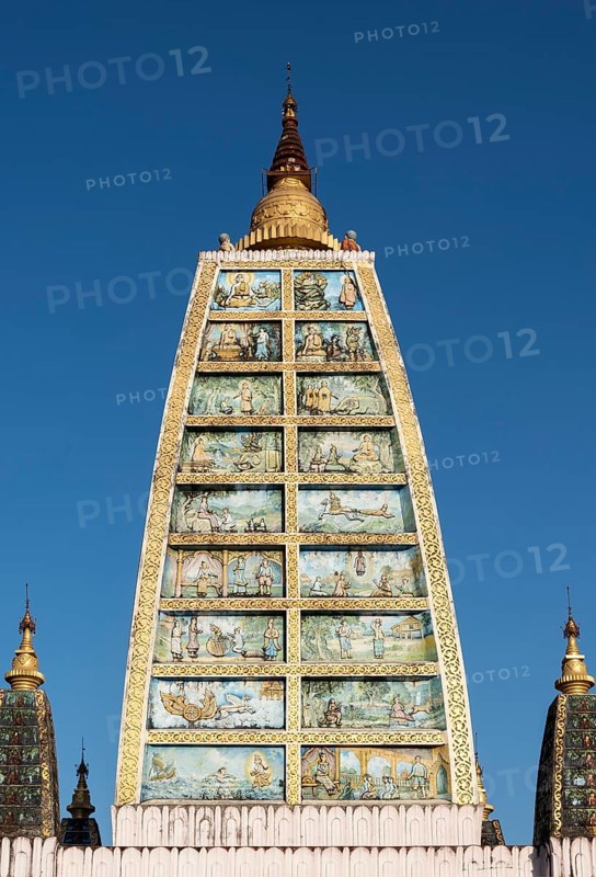 Replica of Mahabodhi Temple at Shwedagon Pagoda
