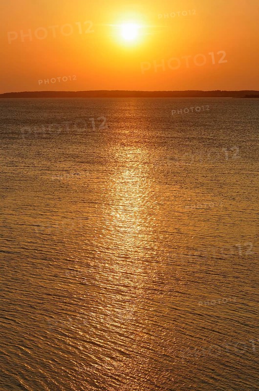 Sunset at the Achterwasser lagoon