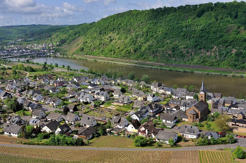 View of Alken at Mosel river