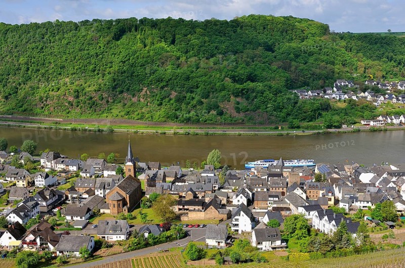 View of Alken at Mosel river