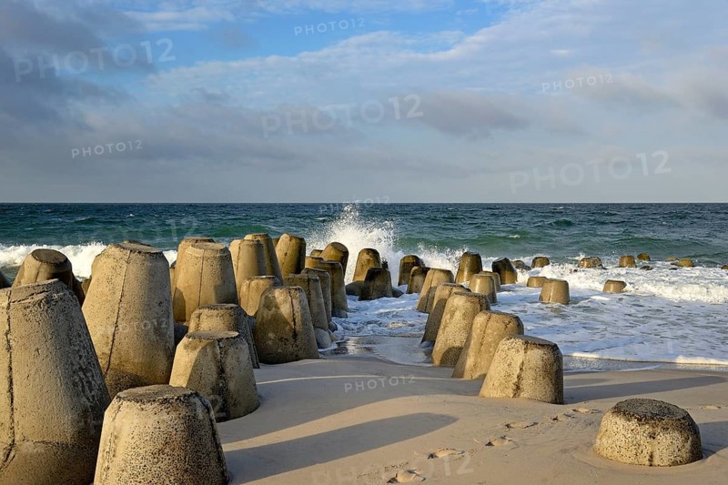Concrete wave breakers
